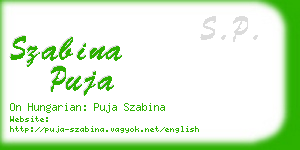 szabina puja business card